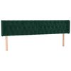 vidaXL Kopfteil mit Ohren Dunkelgr&uuml;n 203x16x78/88 cm Samt