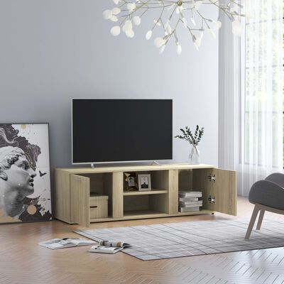 vidaXL TV-Schrank Sonoma-Eiche 120x34x37 cm Holzwerkstoff