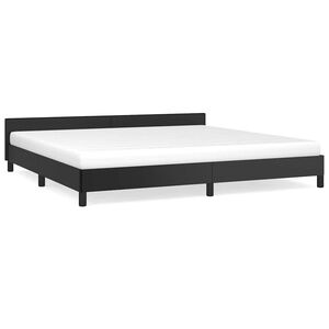vidaXL Bettgestell mit Kopfteil ohne Matratze Schwarz 200x200 cm