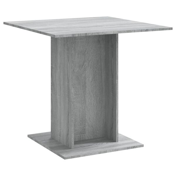 vidaXL Esstisch Grau Sonoma 80x80x75 cm Holzwerkstoff