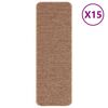 vidaXL Rutschfeste Treppenmatten 15 pcs Gelb 60 x 25 cm PP