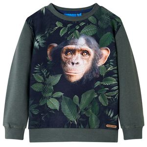 vidaXL Kinder-Sweatshirt Dunkles Khaki 104