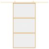 vidaXL Schiebet&uuml;r Golden 102,5x205 cm ESG-Klarglas und Aluminium