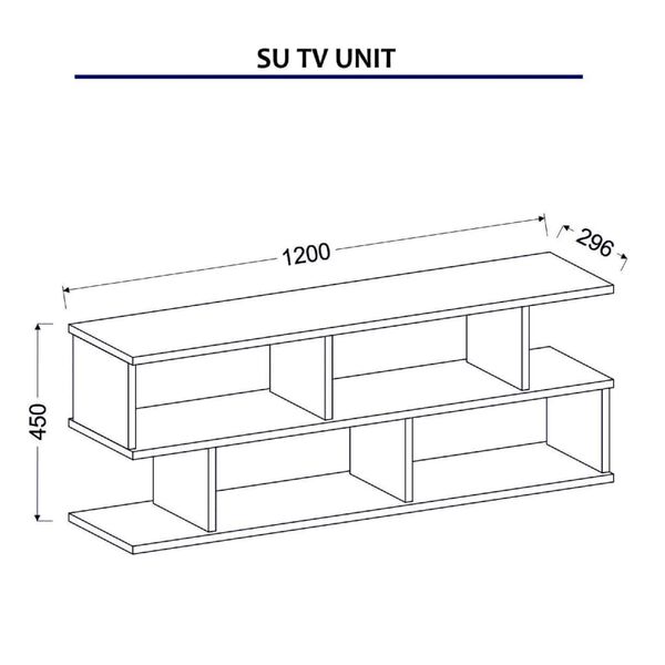Homemania TV-Schrank Su 120x29,6x45 cm Eichen-Optik