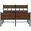 vidaXL Bettgestell ohne Matratze Braun Eiche 120x200 cm Holzwerkstoff