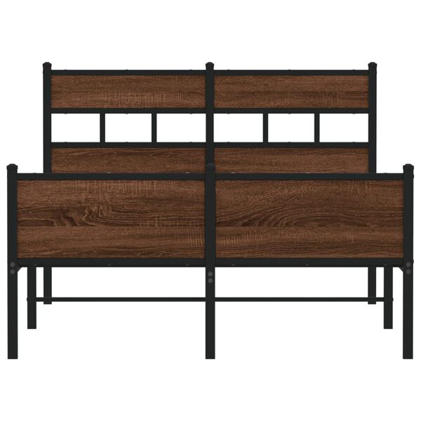 vidaXL Bettgestell ohne Matratze Braun Eiche 120x200 cm Holzwerkstoff