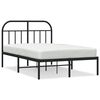 vidaXL Bettgestell mit Kopfteil Metall Schwarz 120x190 cm