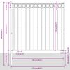 vidaXL Zaunelement Grau 170 x 200 cm Stahl