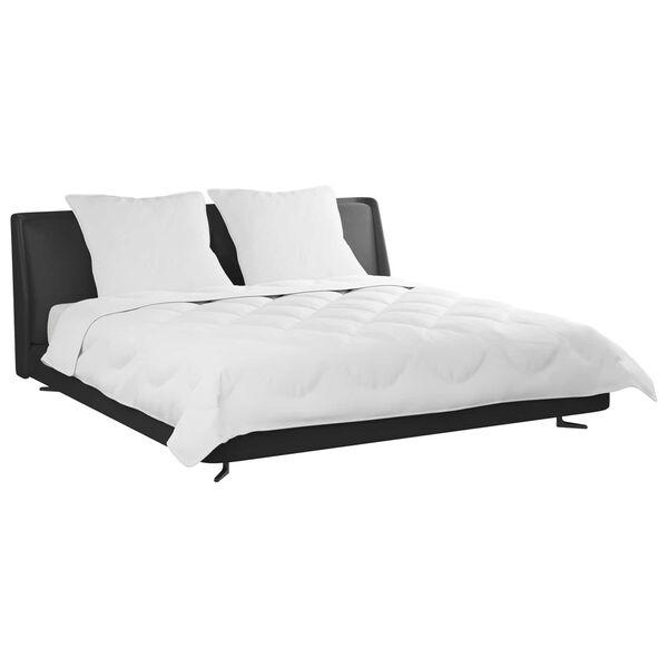 vidaXL Bettdecke mit Kissen 3 pcs Wei&szlig; Mikrofaser