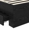 vidaXL Bettrahmen Schwarz Eichen-Optik 90 x 190 cm Holzwerkstoff