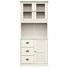 vidaXL Highboard VIGO Wei&szlig; 78x40x175 cm Massivholz Kiefer