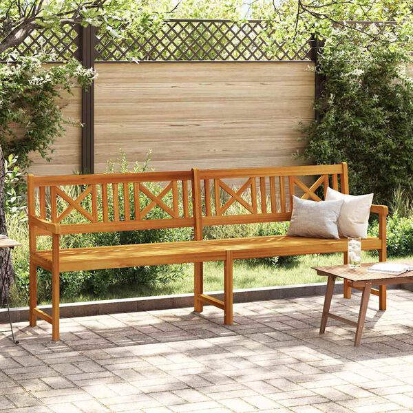 vidaXL Gartenbank Braun 220 x 56 x 90 cm Massivholz Akazie