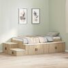 vidaXL Aufbewahrungsbettgestell Sonoma-Eiche 90 cm Holzwerkstoff