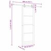 vidaXL Schiebetür Natürlich und Schwarz 83 x 232 cm