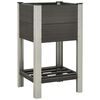 vidaXL Garten-Hochbeet mit Ablage 50x50x90 cm WPC Grau