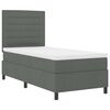 vidaXL Boxspringbett mit Matratze Dunkelgrau 80 x 200 cm Stoff