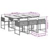 vidaXL 7-tlg. Garten-Essgruppe mit Kissen Beigemischung Poly Rattan