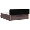 vidaXL Ottomane Bett mit Matratze & LEDs Dunkelbraun 180x200 cm Stoff