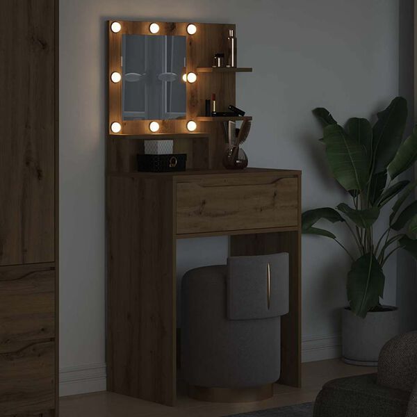vidaXL Schlafzimmer-Frisiertische Artisan-Eiche 80 x 39,6 x 135 cm