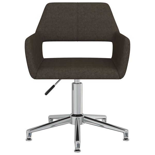vidaXL Esszimmerst&uuml;hle 2 Stk. Drehbar Dunkelbraun Stoff