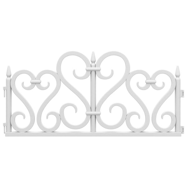 vidaXL Rasenkanten 17 Stk. Weiß 10 m PP