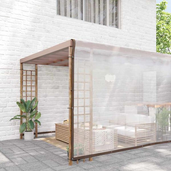 vidaXL Transparente Plane mit &Ouml;sen 8x8 m Polyethylen