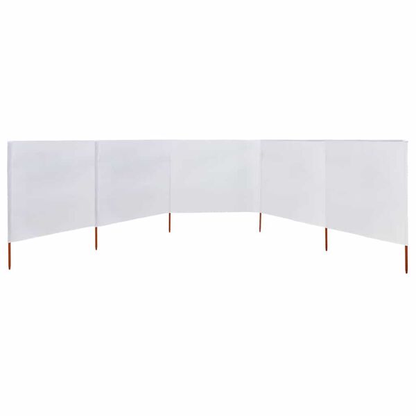 vidaXL 5-teiliges Windschutzgewebe 600 x 80 cm Sandwei&szlig;