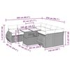 vidaXL 9-tlg. Garten-Sofagarnitur mit Kissen Schwarz Poly Rattan