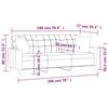 vidaXL 3-Sitzer-Sofa mit Zierkissen Creme 180 cm Kunstleder
