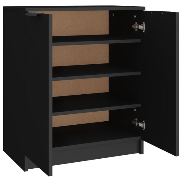 vidaXL Schuhschrank Schwarz 59x35x70 cm Holzwerkstoff