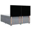 vidaXL Boxspringbett mit Matratze Hellgrau 200x200 cm Stoff