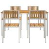 vidaXL Outdoortisch-Set 5 pcs Braun Massivholz Akazie