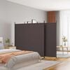 vidaXL 3-tlg. Paravent Braun 525x180 cm Stoff