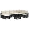 vidaXL Gartensofa-set 9 pcs Schwarz Poly-Rattan