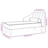vidaXL Chaiselongue mit Nackenrolle Taupe Stoff