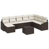 vidaXL Gartensofa-set mit Kissen 8 pcs Braun und Creme Poly-Rattan