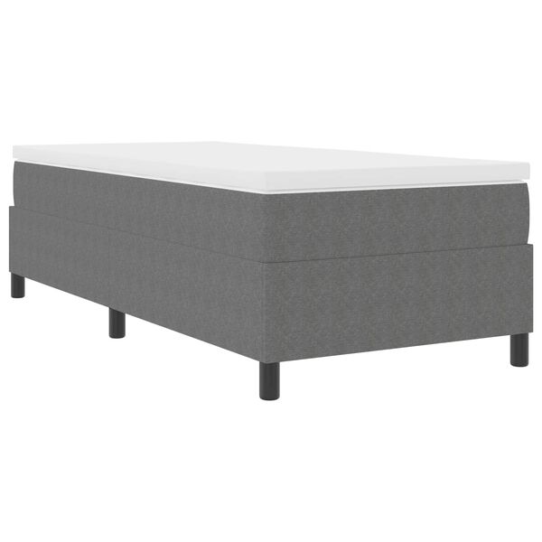 vidaXL Plattformbettgestell Hellgrau 90 x 190 cm Stoff
