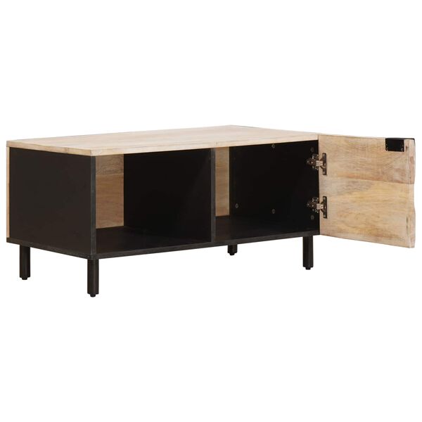 vidaXL Couchtisch Wei&szlig; 80 x 50 x 40 cm Massivholz Mango