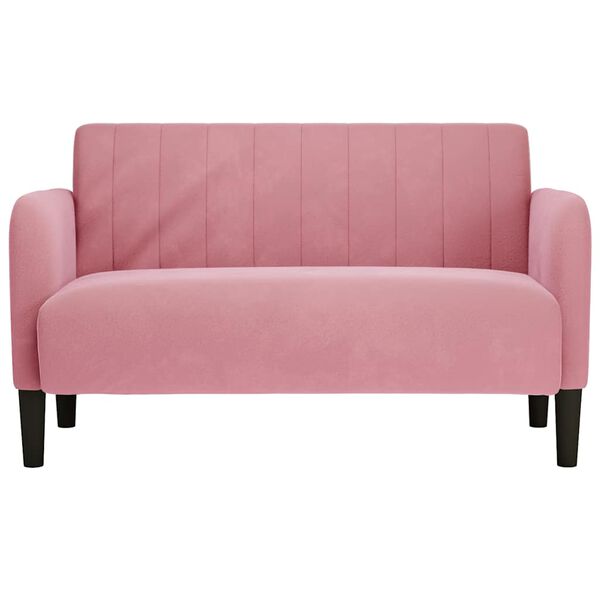 vidaXL Zweisitzer-Sofa Rosa 109 cm Samt