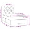 vidaXL Boxspringbett mit Matratze & LED Rosa 120x190 cm Samt