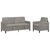 vidaXL Sofa Set mit Stauraum 2 stk. Hellgrau Polyester