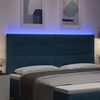 vidaXL LED Kopfteil mit LED-Lichtleisten Blau 200 cm Polyester