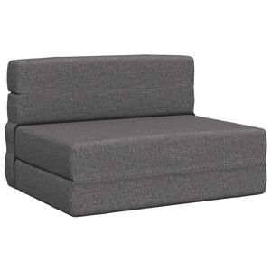 vidaXL Klappsofa Bett Hellgrau 100 x 80 x 60 cm Stoff