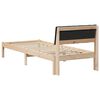 vidaXL Bettgestell Braun und Schwarz 90 x 190 cm Massivholz Kiefer