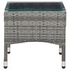 vidaXL 2-tlg. Garten-Lounge-Set mit Auflage Poly Rattan Grau