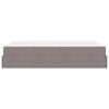 vidaXL Bettgestell mit Matratze mit Matratze 2 pcs Taupe Stoff