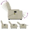 vidaXL Massagesessel mit Aufstehhilfe Elektrisch Creme Kunstleder