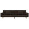 vidaXL Schlafsofa 2-Sitzer mit 2 Kissen & Hocker Dunkelbraun Stoff
