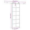 vidaXL Schiebet&uuml;r mit Beschlag Schwarz 76x205 cm ESG-Glas