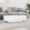 vidaXL Couchtisch Hochglanz-Wei&szlig; 100x49,5x31 cm Holzwerkstoff